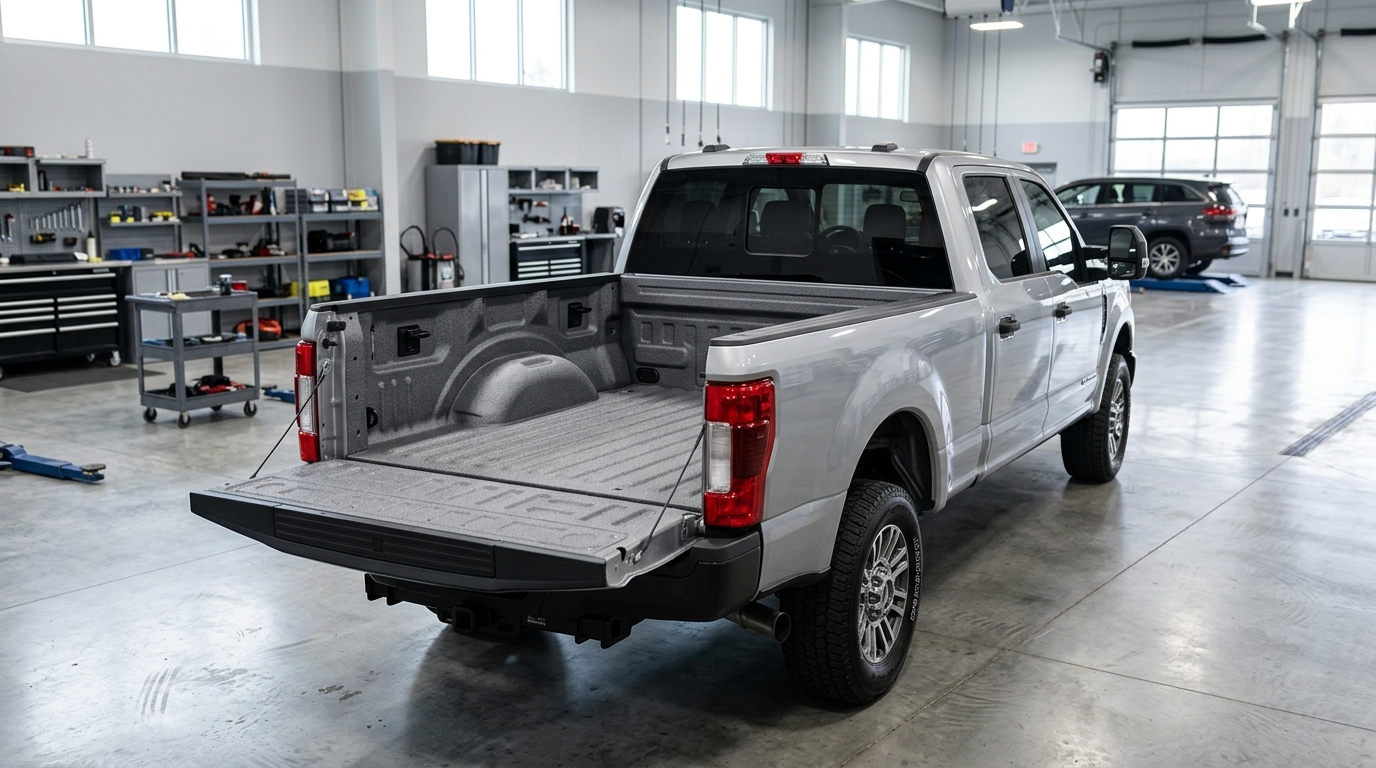 Professional truck spray-in bed liner installation in San Diego