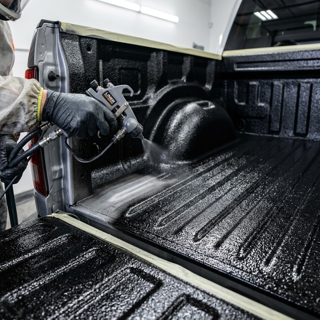 Premium truck bed liner detail