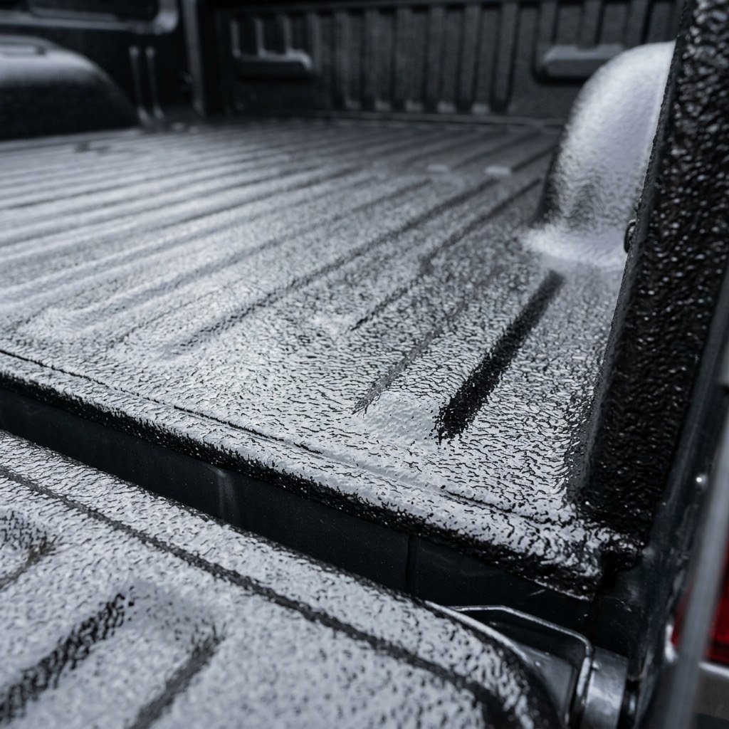 Professional truck spray liner detail